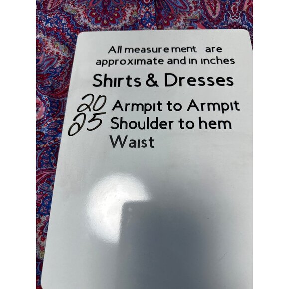 Talbots Womens Paisley Print Button-Down Multicolor Long Sleeve Blouse Size 8 - Picture 10 of 10